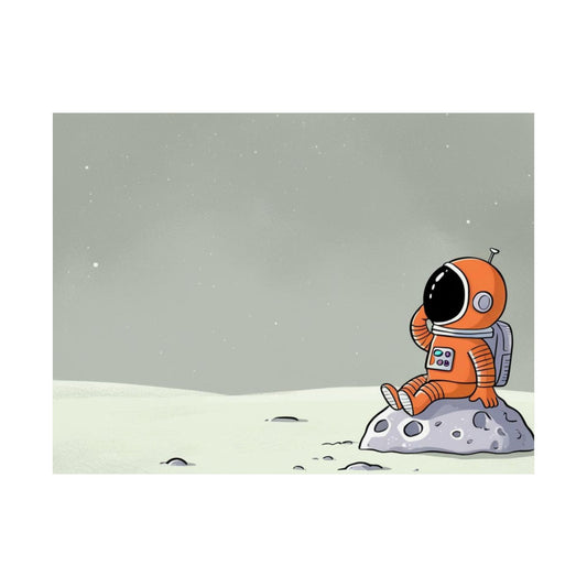 Astronaut Satin Poster - 210gsm Space Wall Art Decoration